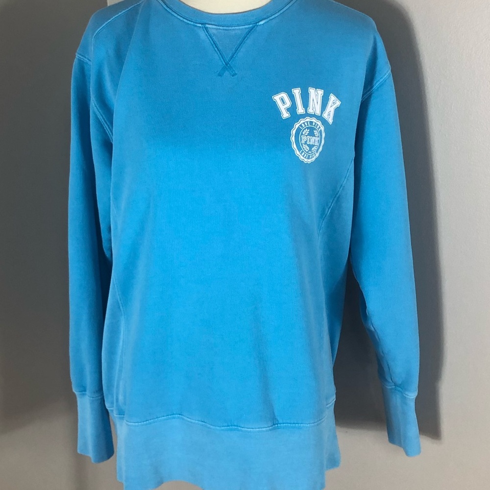 Small Pink Victoria’s Secret Blue Sweatshirt